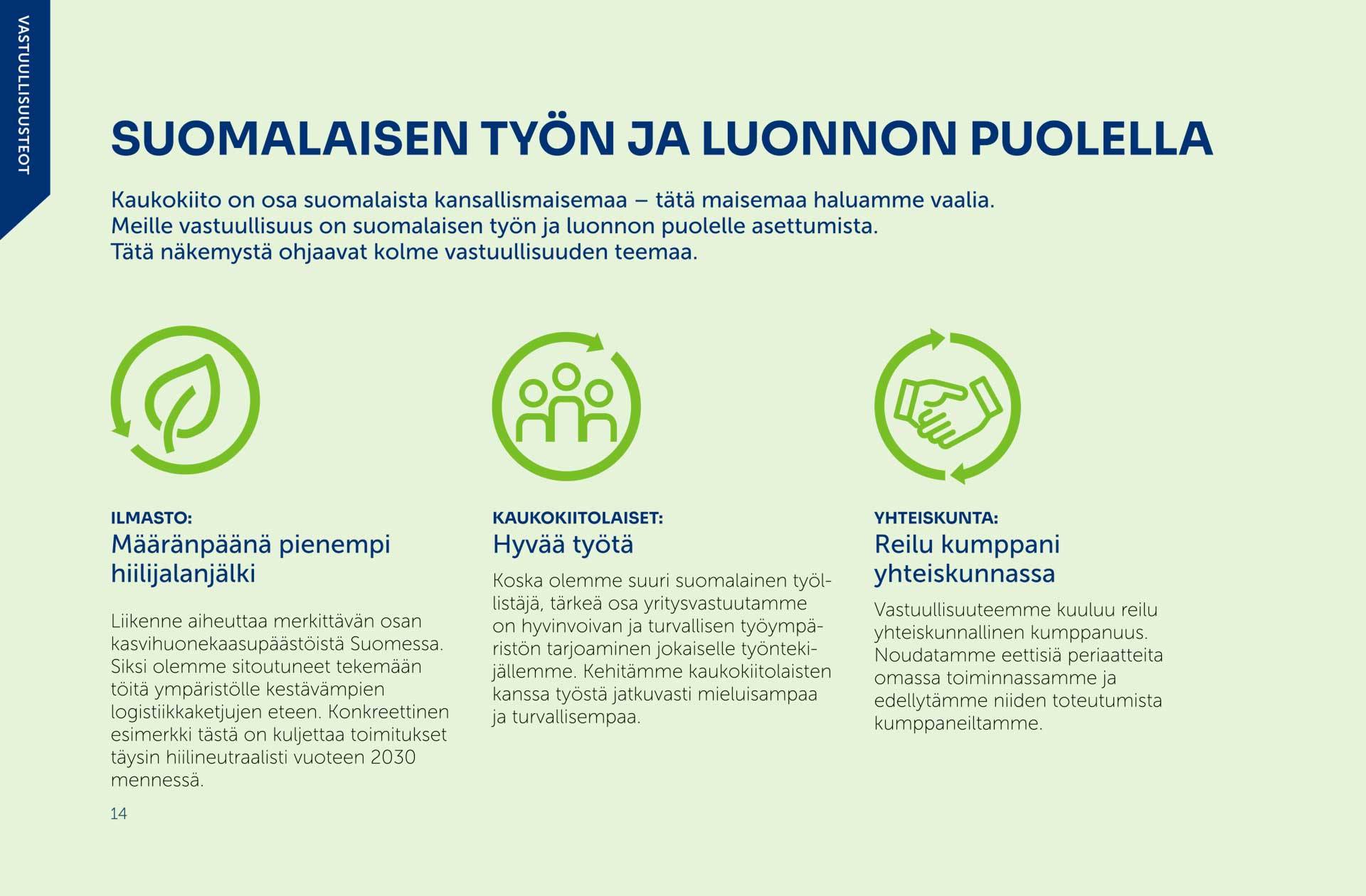 Kohti ilmastokestävää logistiikkaa